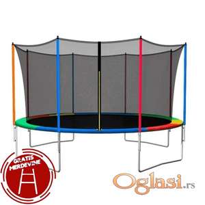 JUMP TIME Trampolina - 366cm + MERDEVINE - Multicolor